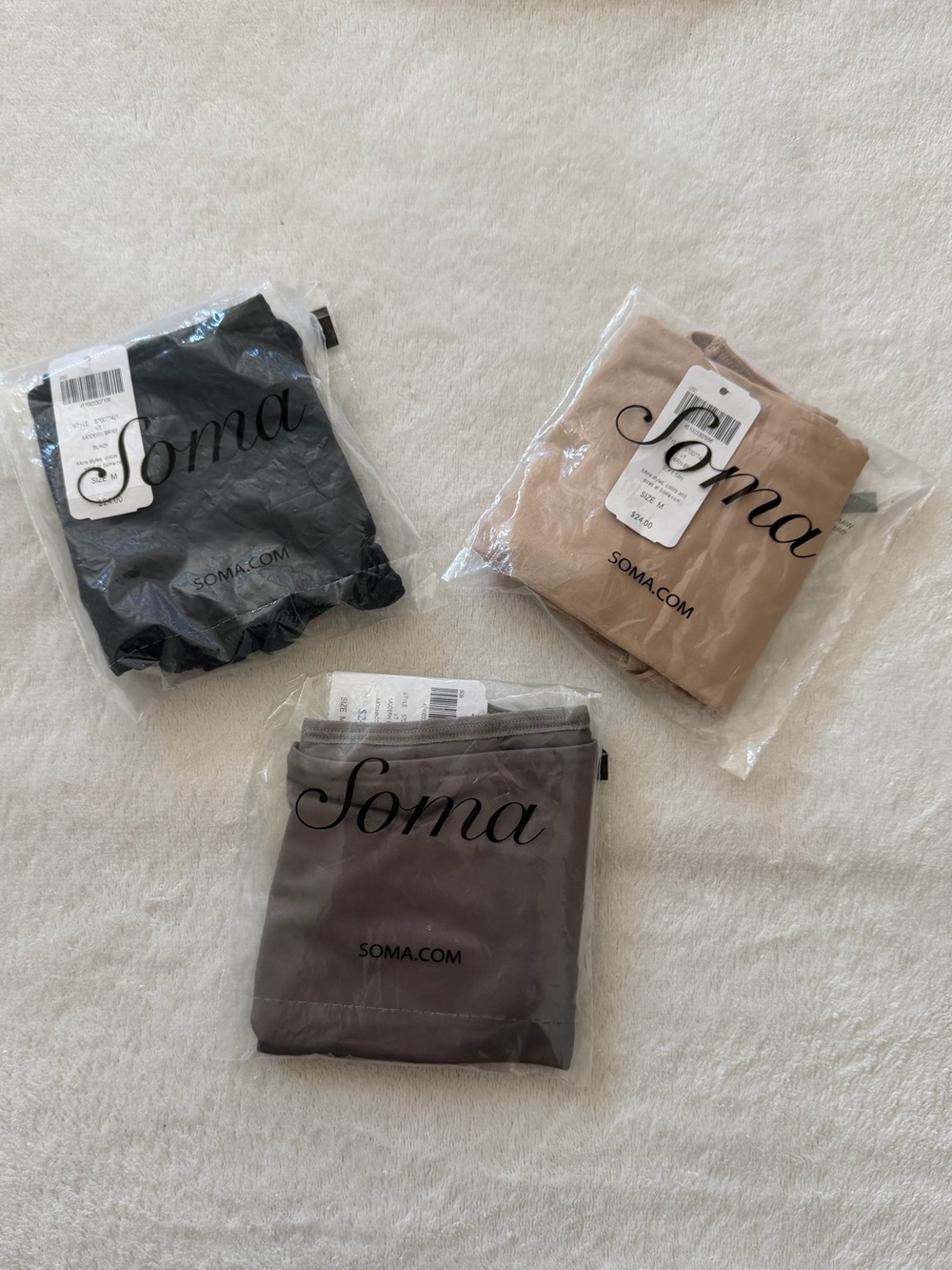 NWT Bundle of 3 Soma Modern Brief Underwear (solid colors) size medium